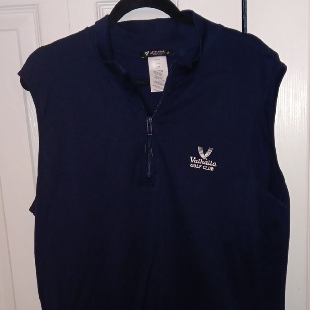 Valhalla Golf Club " Levelwear" Brand Navy Sleeveless Vest